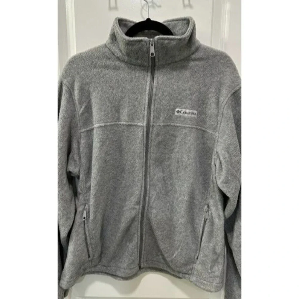 Columbia Mount Grant Fleece Full Zip Jacket Gray Mens Size M XM1247 Lightweight